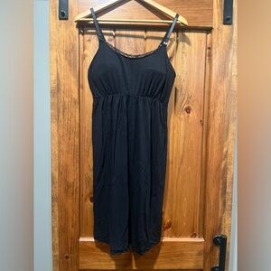 Black nursing tank nightgown